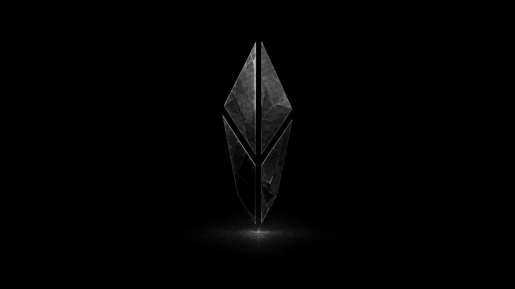 Faceted obsidian stone